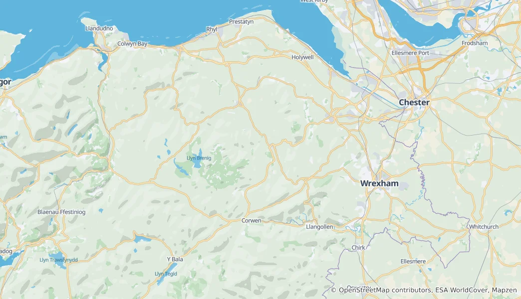 Denbighshire 지도