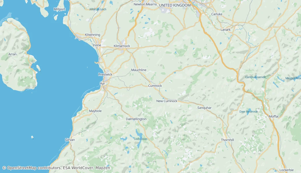 East Ayrshire — 地图
