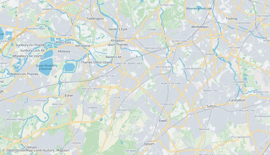 Kingston upon Thames — Mapa