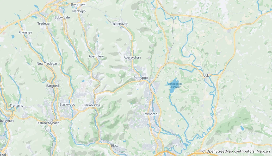 Mapa Islwyn