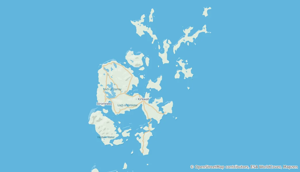 오크니 제도 지도