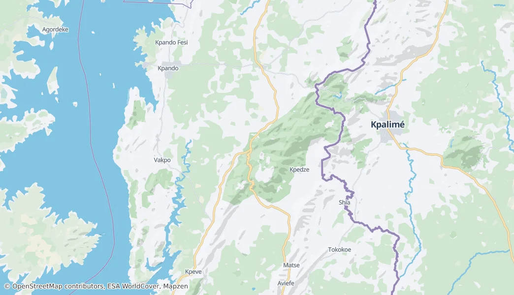 Afadzato South District — Mapa