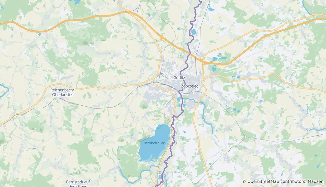 Mapa Zhořelec