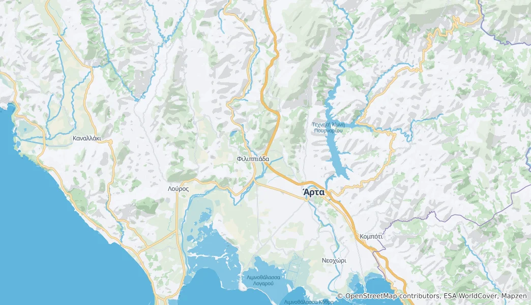 Mapa Artaion Municipality