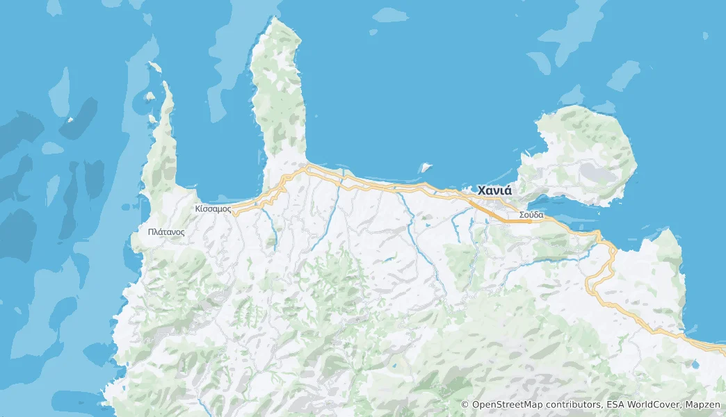 Mappa di Platanias