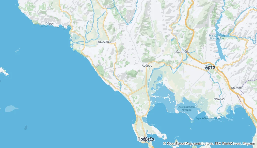 Mapa de Municipality of Preveza