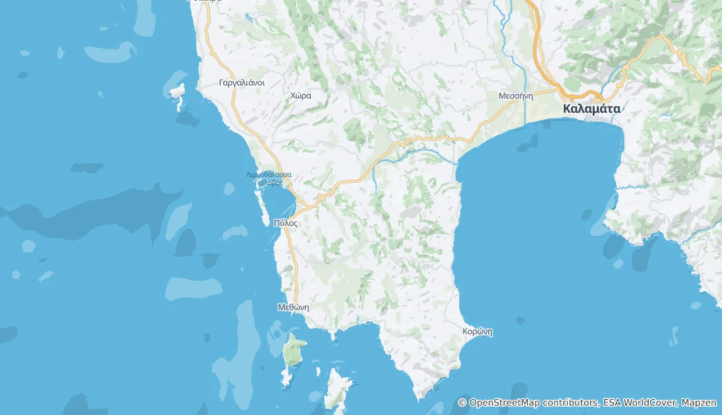 Mapa Pylos-Nestoras