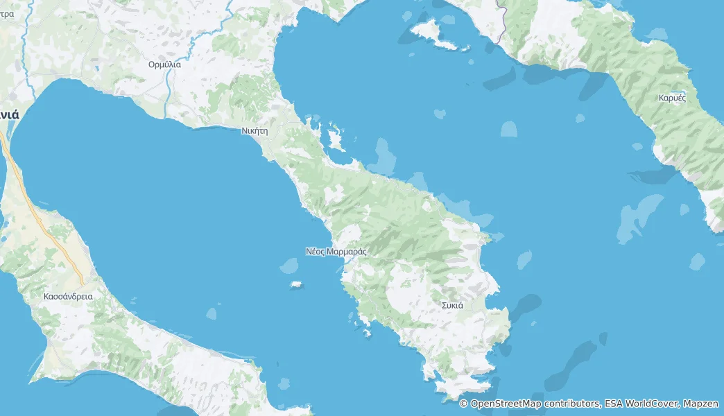 Mapa Sithonia