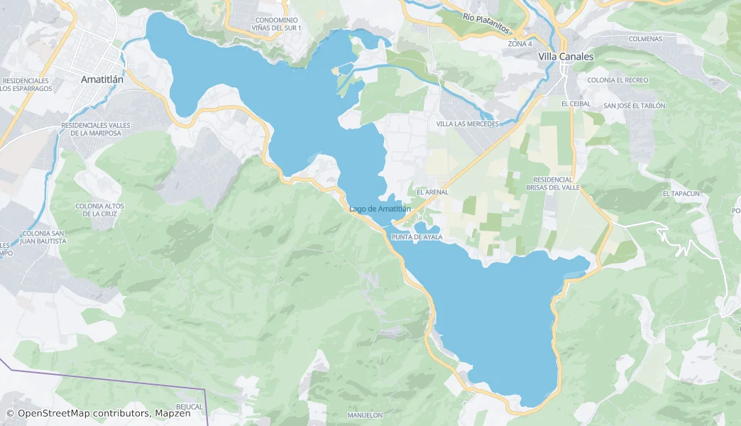 Lago De Amatitlan — Mapa