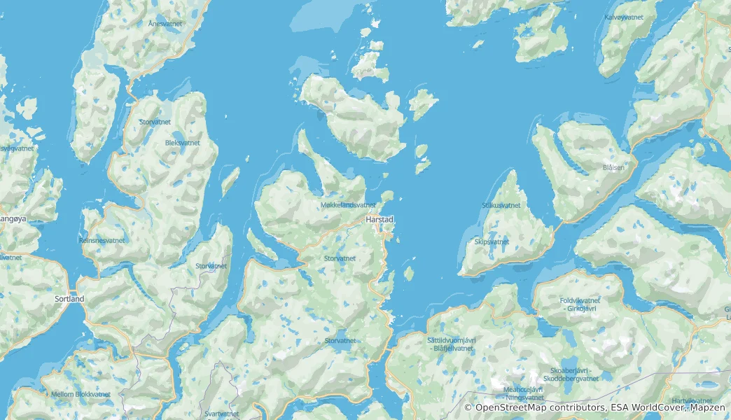 Mapa Harstad