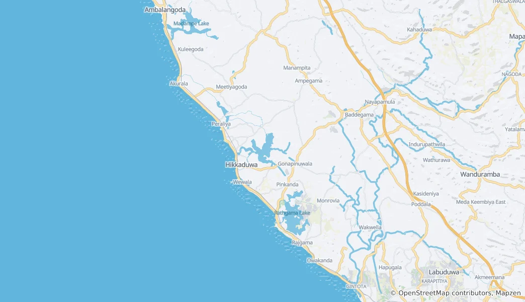 Mapa De Hikkaduwa