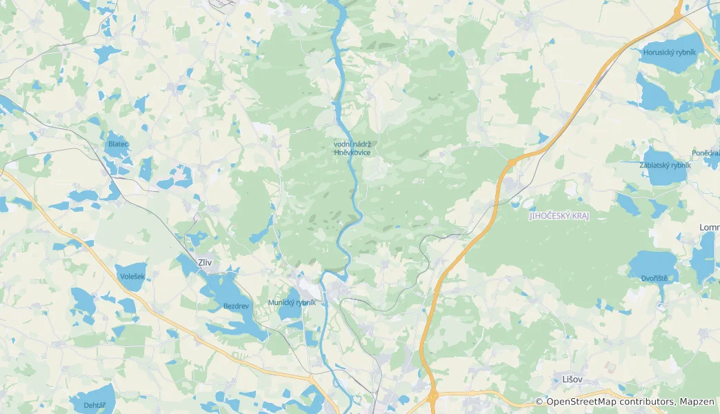 Mapa Hluboká nad Vltavou