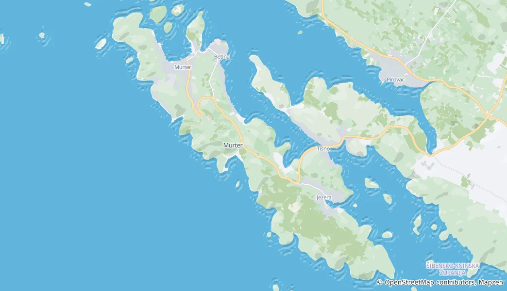 Mapa Opicina Muter-Kornati
