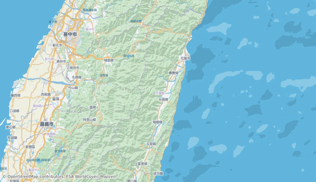 Condado de Hualien — Mapa