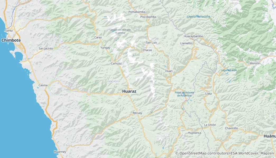 Mapa Huascarán National Park