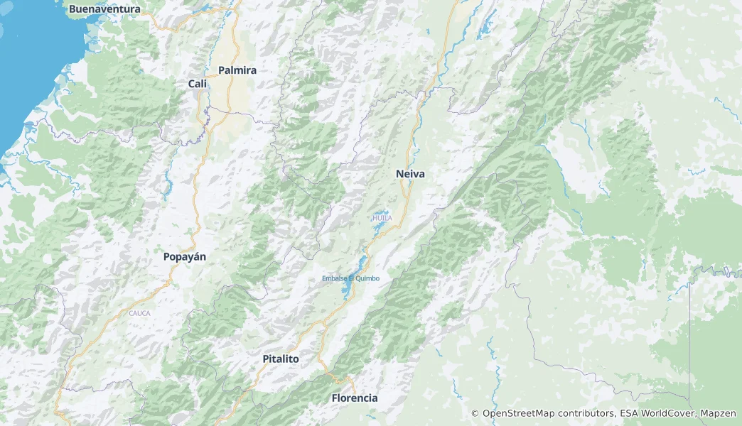 Mapa Huila