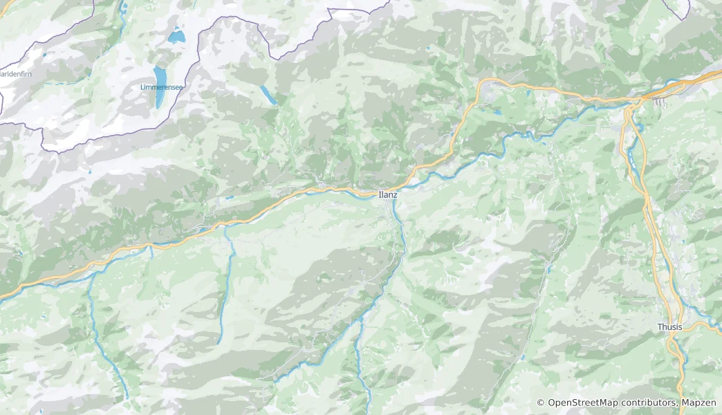 Mappa di Ilanz/Glion