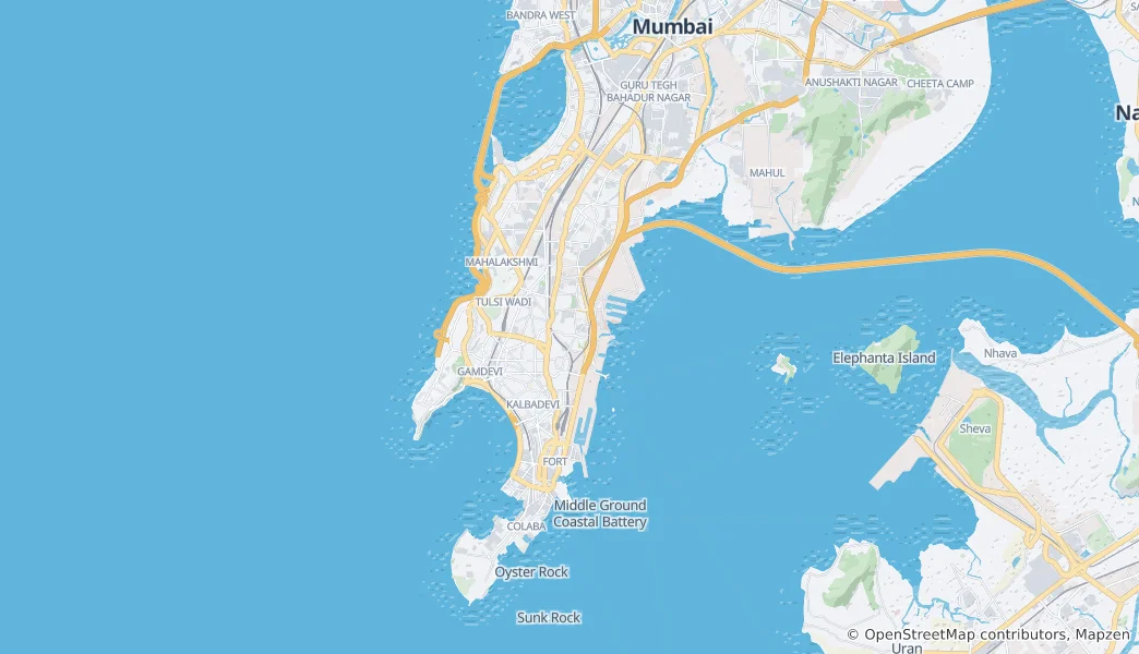Karte von Mumbai City
