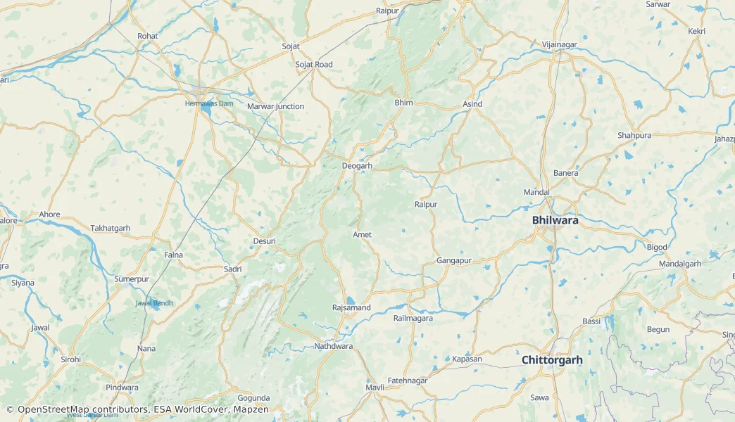 Distrito de Rajsamand — Mapa