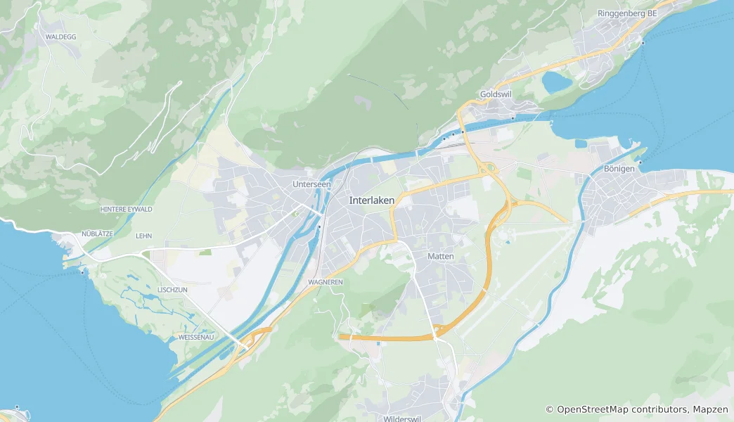 Kaart van Interlaken