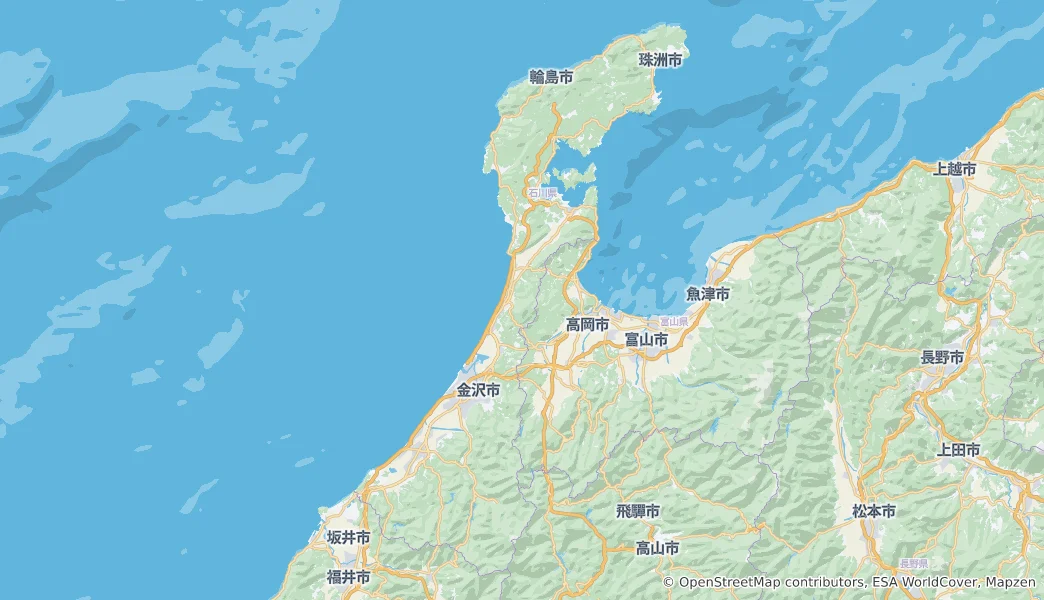 Map of Ishikawa Prefecture