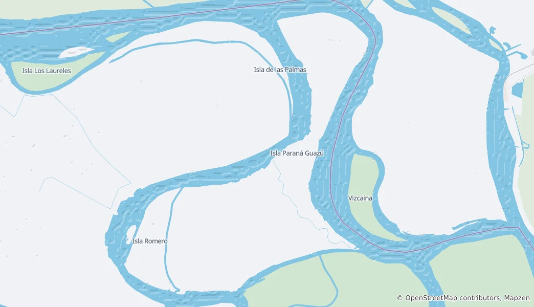 Map of Isla Paraná Guazú