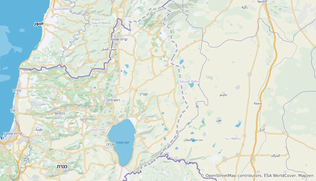 Mappa di Golan Subdistrict