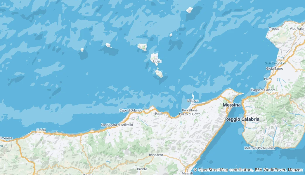 Map of Metropolitan City of Messina