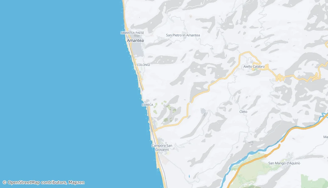 Amantea — mapa