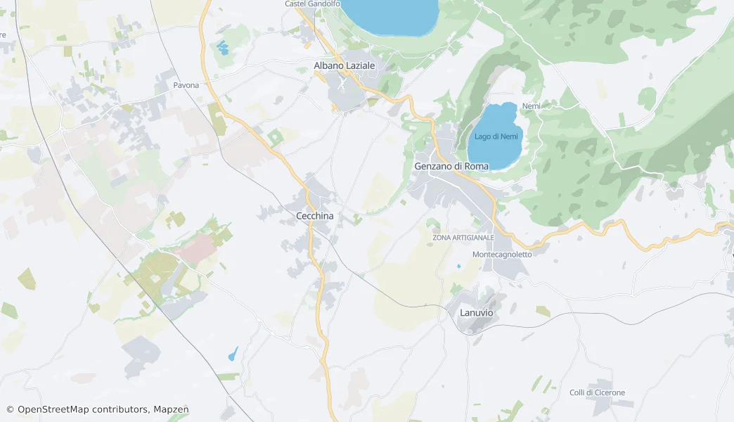 Ariccia — mapa