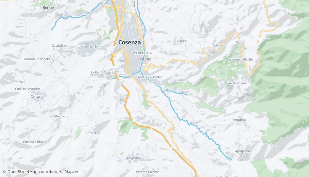 Map of Cosenza