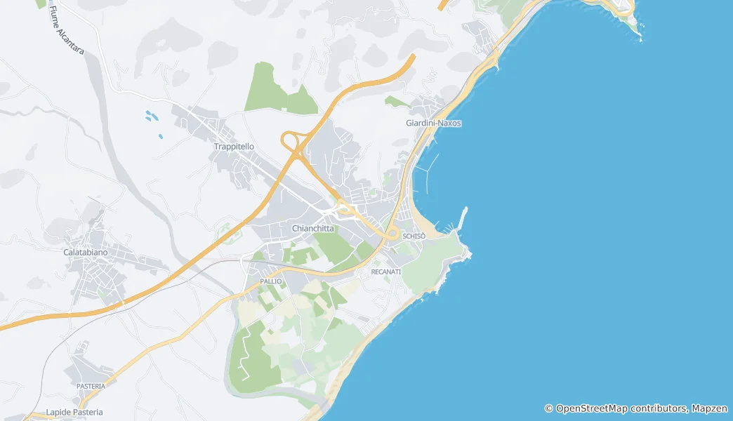 Mappa di Giardini-Naxos