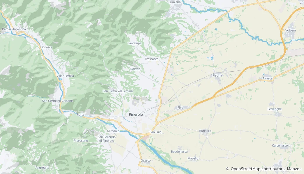 Karte von Pinerolo