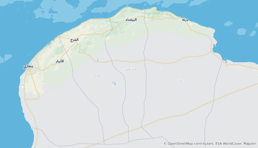 Mappa di distretto di al-Jabal al-Akhdar