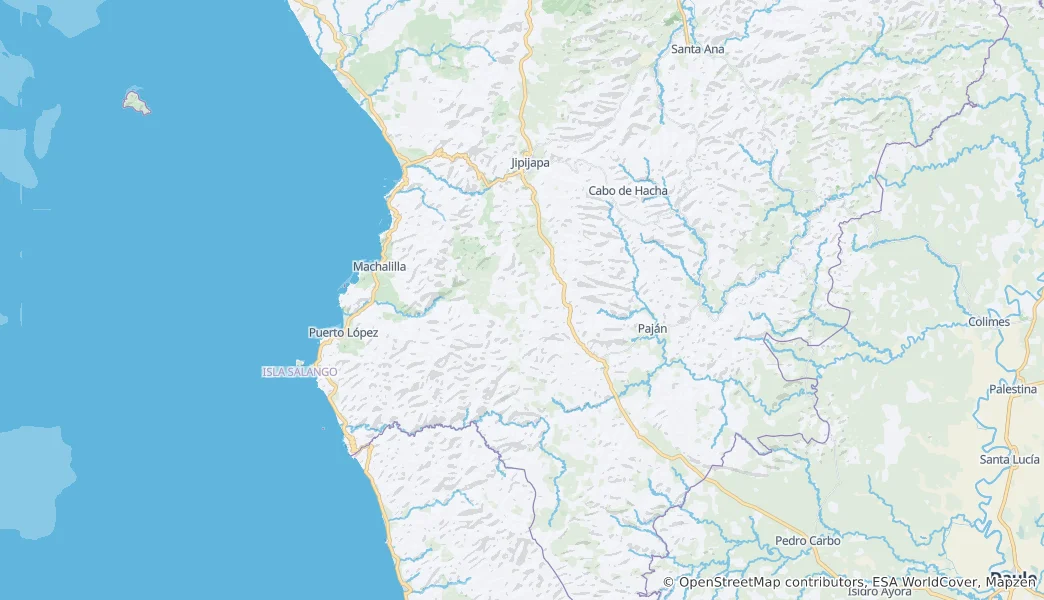 Mappa di cantone di Jipijapa