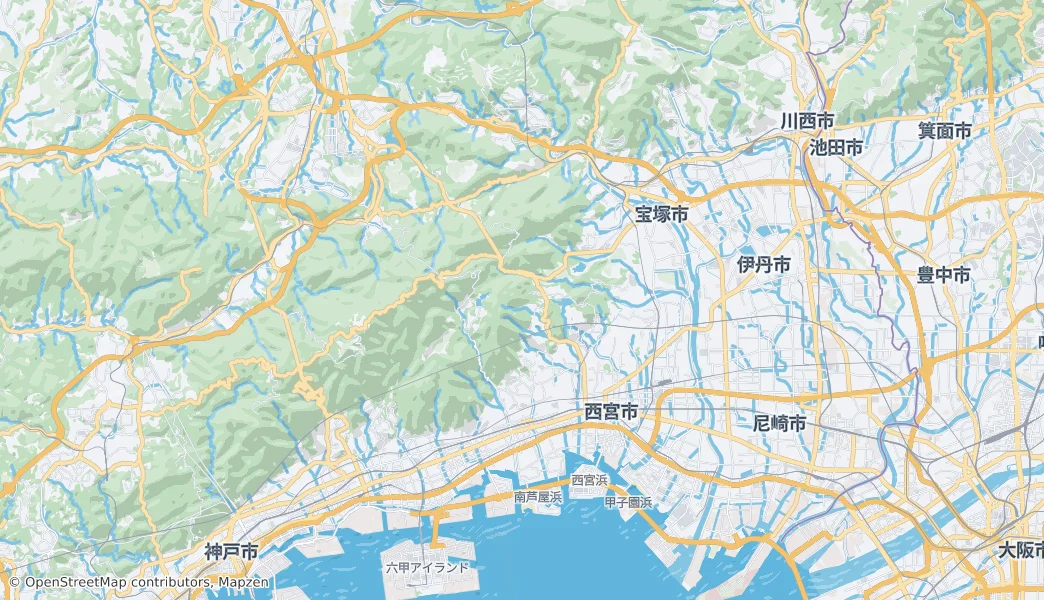 Nishinomiya — Kaart
