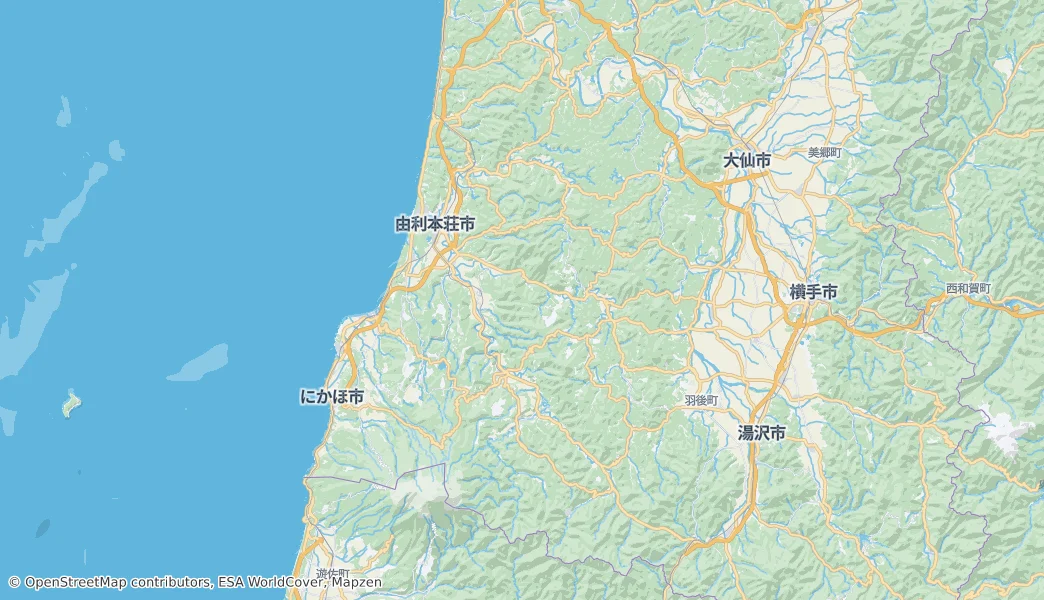 由利本莊市 — 地图