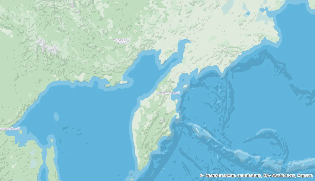 Map of Kamchatka Krai