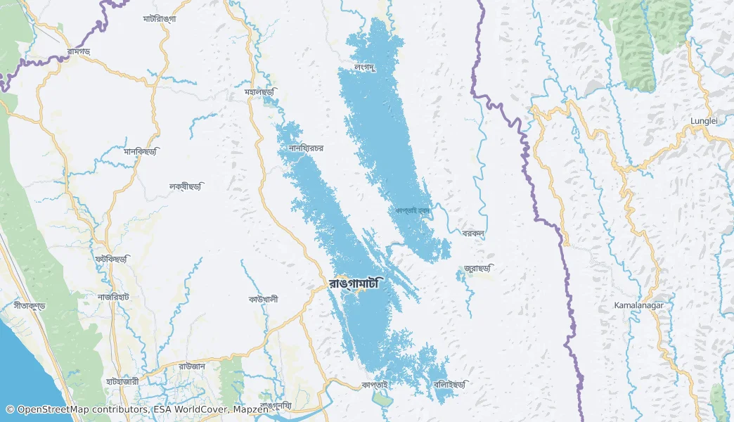Kaptai Lake — Mapa