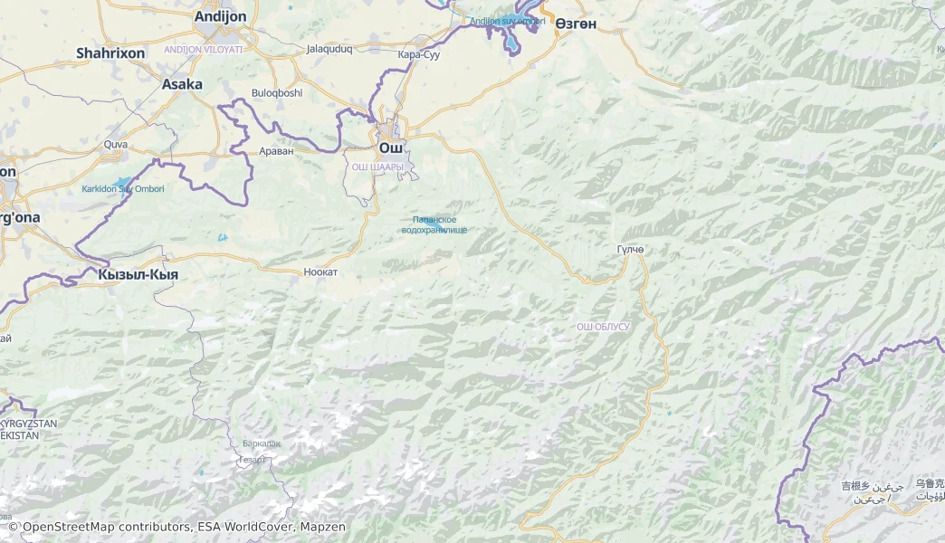 Kara-Suu District — Map