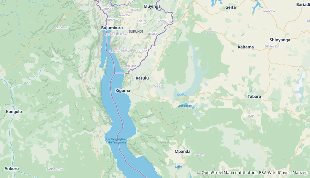 Map of Kigoma Region