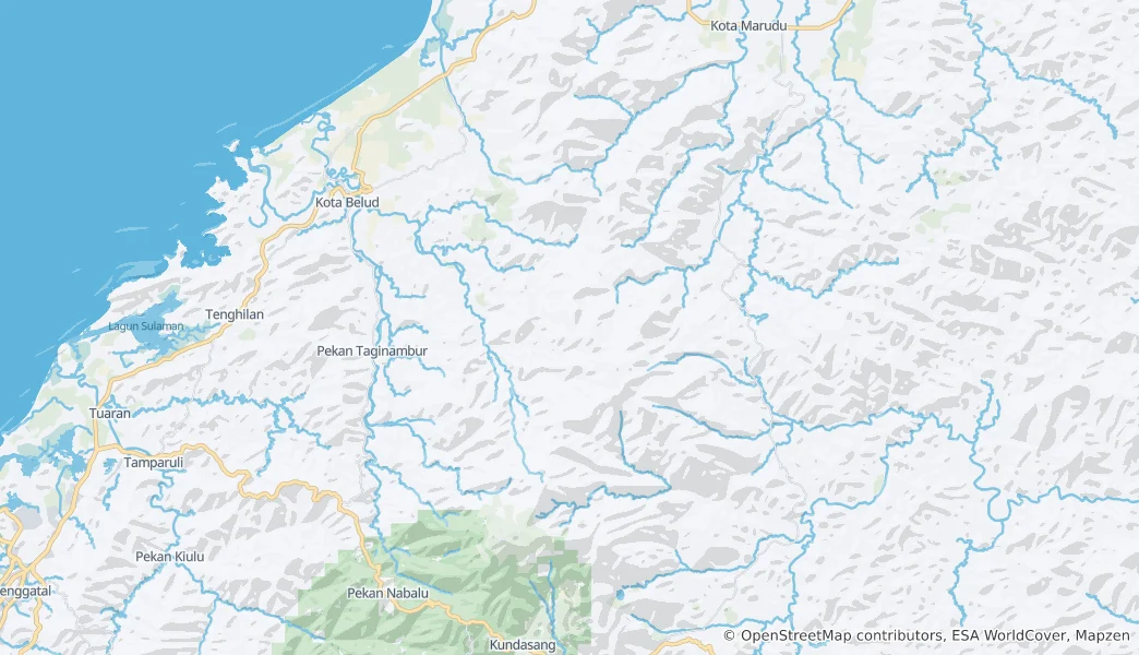 Kaart van Nationaal park Kinabalu