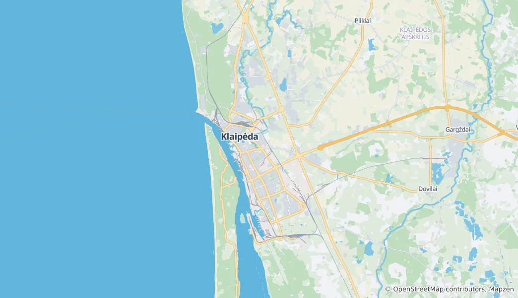 Map of Klaipėda