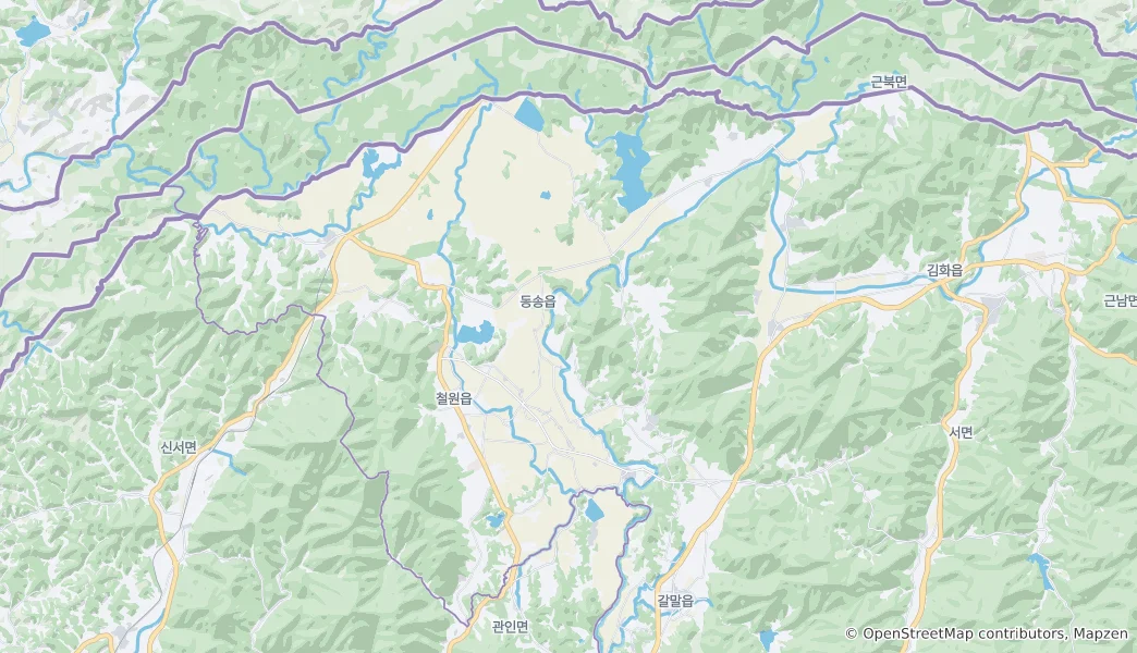Carte de Dongsong-eup