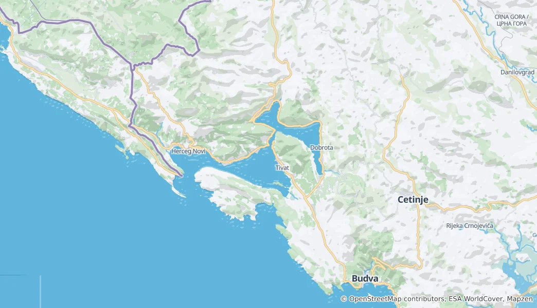 Map of Kotor Municipality