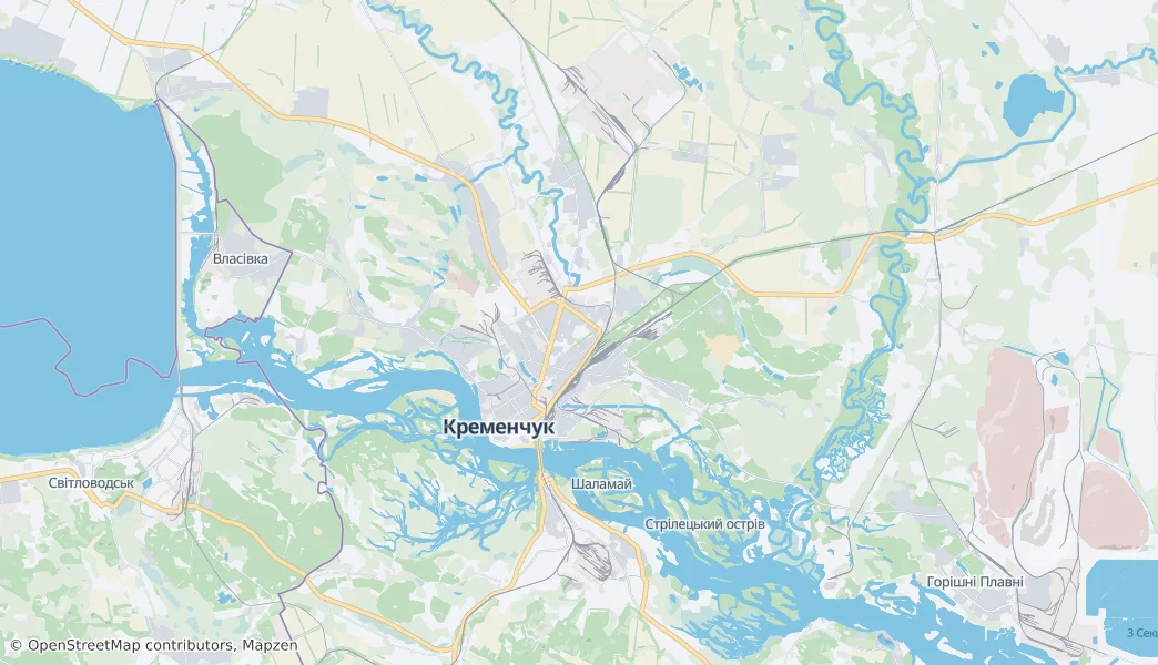 Kremenchuk — Mapa