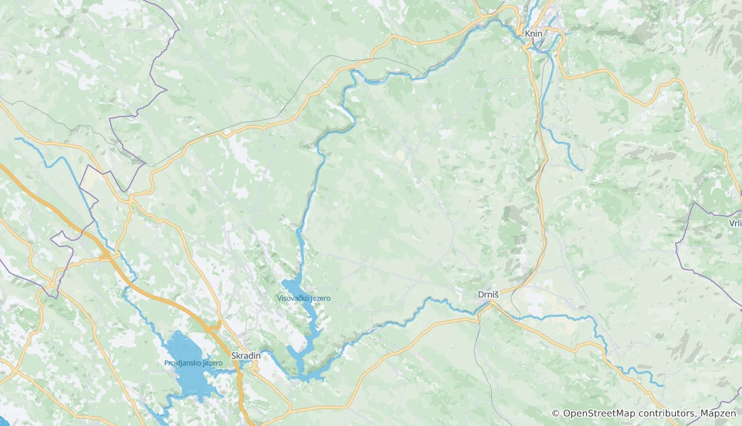 Map of Krka National Park