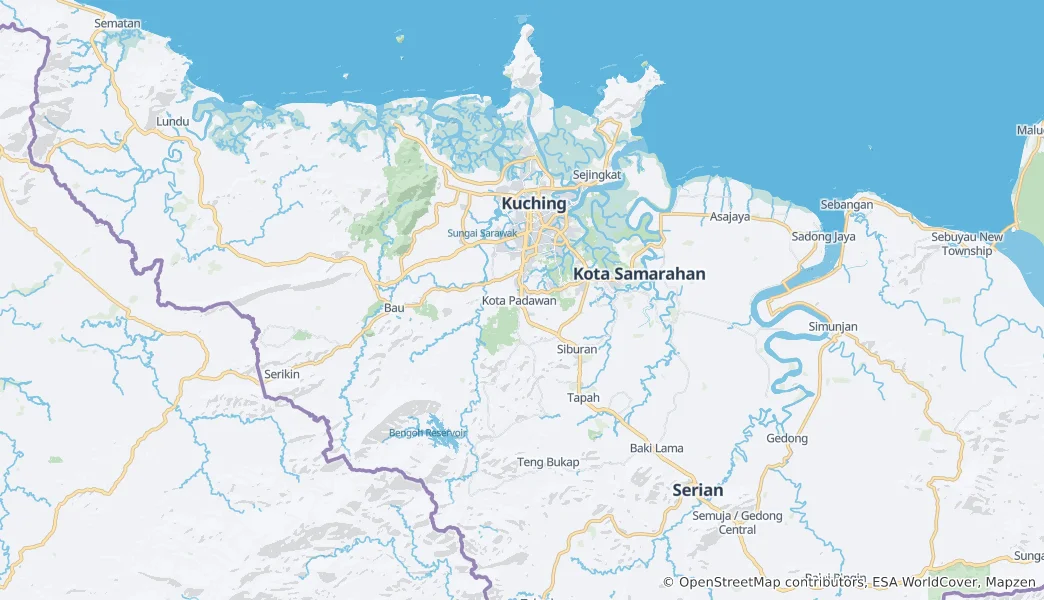 Mapa De Kuching