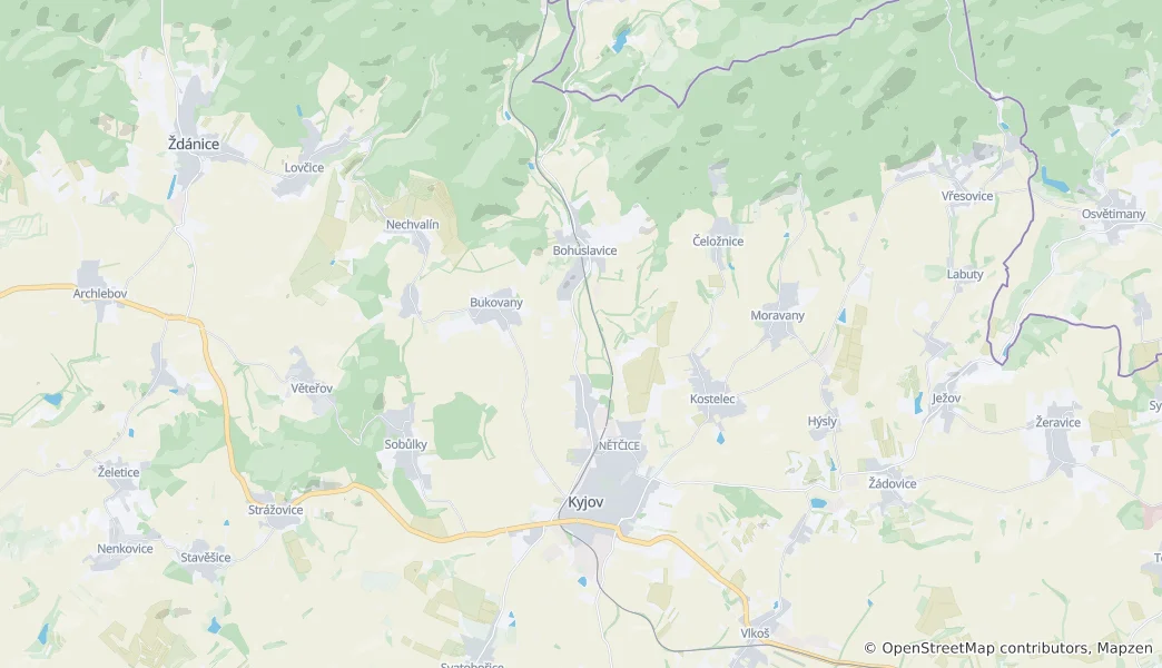 Mappa di Kyjov