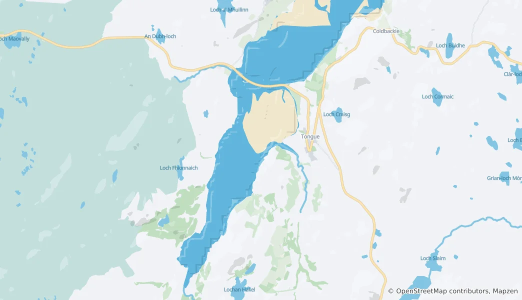 Mapa Kyle of Tongue